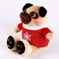 Мягкая игрушка &laquo;Боня&raquo;, в красном свитере, новогодний, 25 см