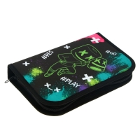 Пенал 1 секция, 130 х 210 х 40 мм, 2 откидные планки, тканевый, Calligrata TOP, Content "Маска" Пенал 1 секция, 130 х 210 х 40 мм, 2 откидные планки, тканевый, Calligrata TOP, Content "Маска"