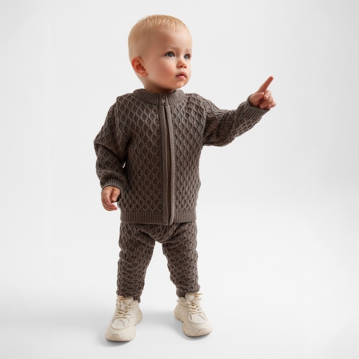 Джемпер детский вязаный MINAKU, цвет кофейный, рост 68-74 см Джемпер детский вязаный MINAKU, цвет кофейный, рост 68-74 см