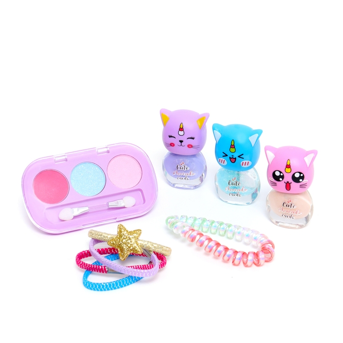 Набор косметики для девочки Набор косметики для девочки "Авокадо", с резинками для волос