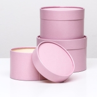 Набор шляпных коробок 3 в 1,"Пыльная роза",16 х 10,14 х 9,13 х 8,5 см Набор шляпных коробок 3 в 1,"Пыльная роза",16 х 10,14 х 9,13 х 8,5 см