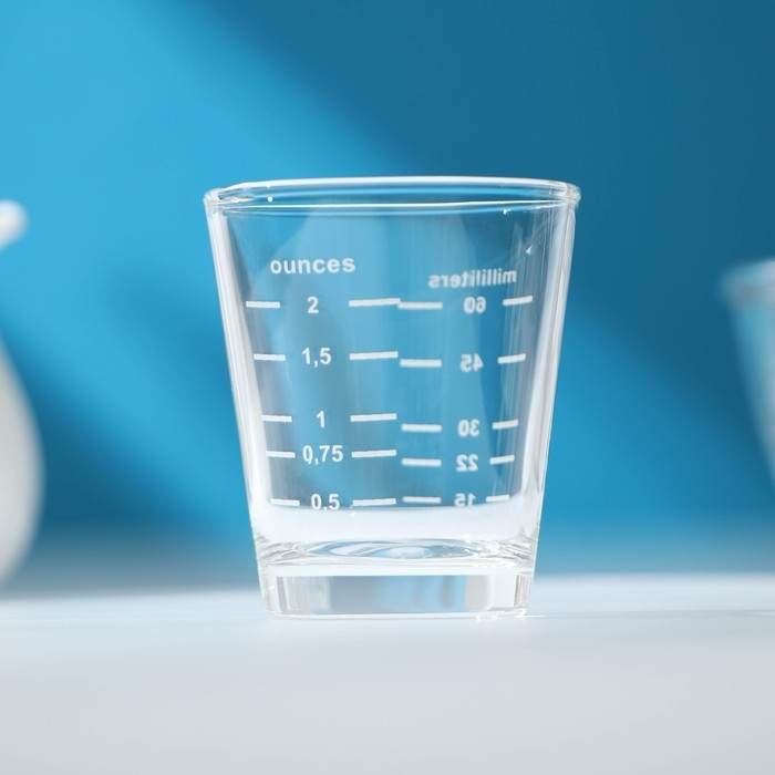 Стакан стеклянный мерный &laquo;Классика&raquo;, 95 мл, 6&times;7 см