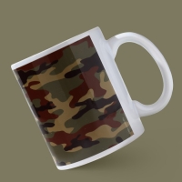 Кружка керамическая &laquo;23 февраля&raquo; звезда, 320 мл, цвет камуфляж
