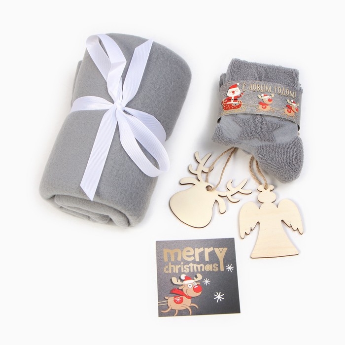 Набор подарочный &laquo;Новый год: Счастье&raquo; плед и аксессуары