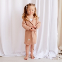 Халат детский муслиновый LoveLife (5 лет, рост 110-116 см), цвет пудровый, 100% хлопок, 235 гр/м2 Халат детский муслиновый LoveLife (5 лет, рост 110-116 см), цвет пудровый, 100% хлопок, 235 гр/м2