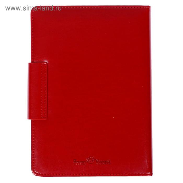 Ежедневник недатированный А5, 160 листов Prestige, твёрдая обложка, искусственная кожа, магнитный хлястик, красный