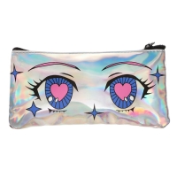 Пенал мягкий 1 отделение, 115х220, плоский, для девочки, серебряный, Seventeen Пенал мягкий 1 отделение, 115х220, плоский, для девочки, серебряный, Seventeen