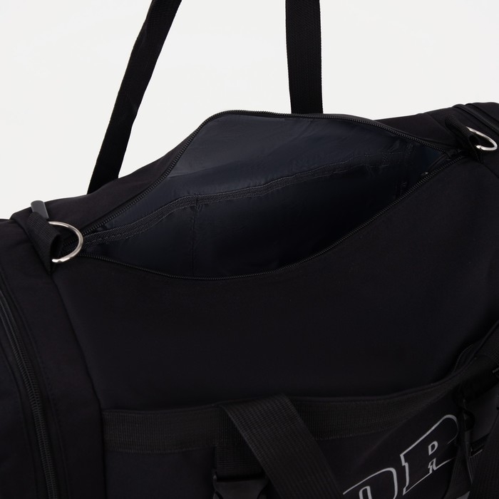 Сумка спортивная на молнии, 2 наружных кармана, средний размер, цвет чёрный Сумка спортивная на молнии, 2 наружных кармана, средний размер, цвет чёрный