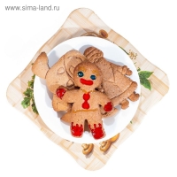 Форма для печенья «Пряничный человечек», вырубка, штамп, 11,5×8 см, цвет жёлтый Форма для печенья «Пряничный человечек», вырубка, штамп, 11,5×8 см, цвет жёлтый