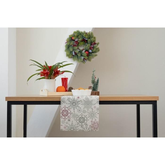 Дорожка новогодняя на стол Доляна &laquo;Новый год&raquo;, сервировочная, 180&times;30 см