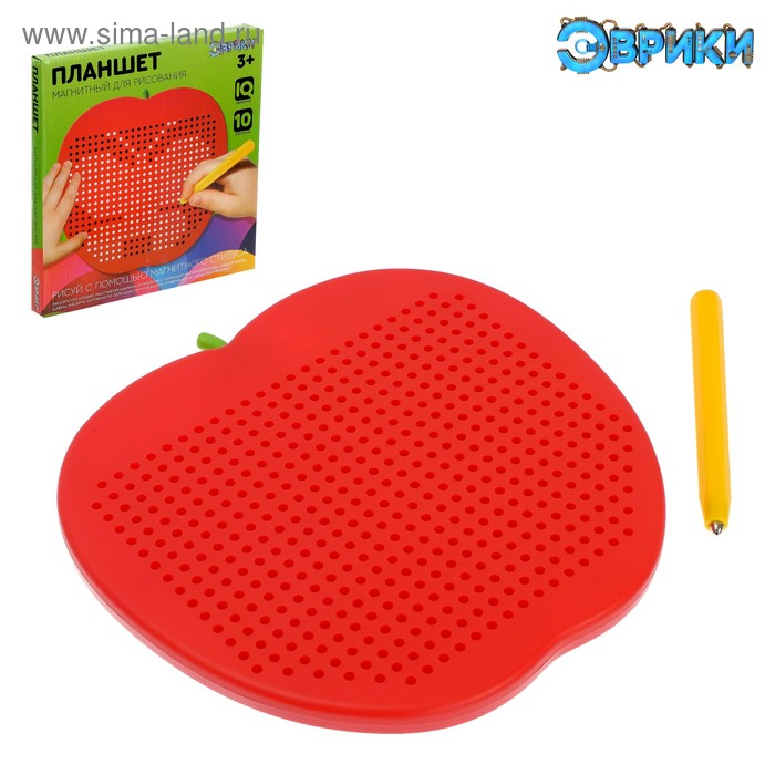 Магнитный планшет &laquo;Яблоко&raquo;, большое, 468 отверстий, цвет красный