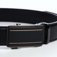 Ремень мужской, ширина 3,6 см, винт, пряжка автомат, цвет чёрный