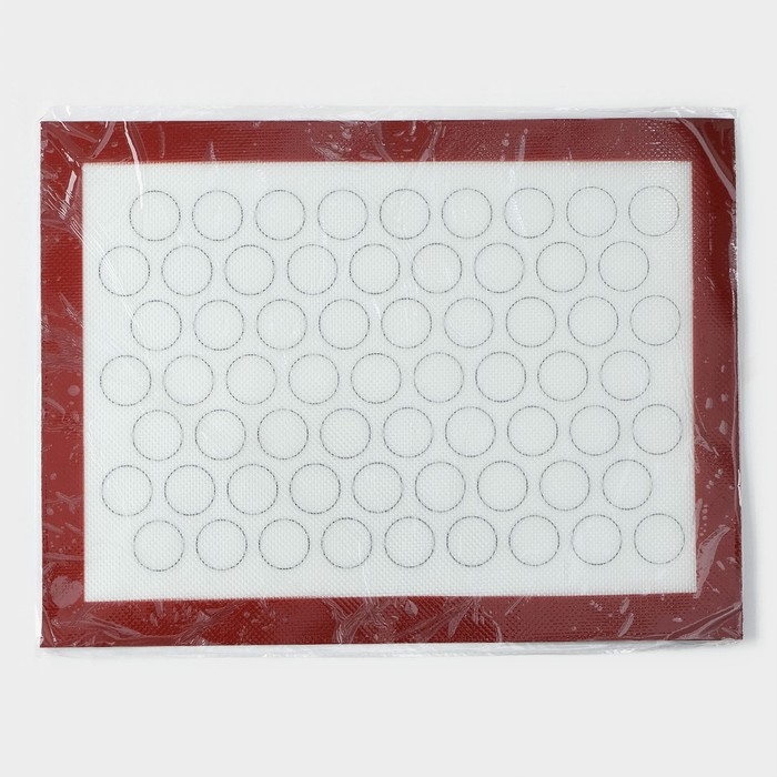 Армированный коврик для выпечки макаронс Доляна &laquo;Макарон&raquo;, силикон, 40&times;30 см