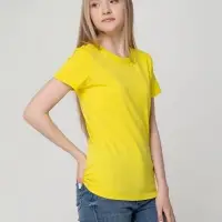 Футболка женская T-bolka Lady желтая, размер M