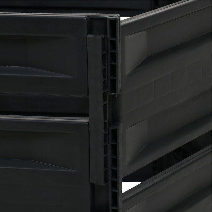 Компостер пластиковый, 600 л, 125 × 105 × 70 см, чёрный Компостер пластиковый, 600 л, 125 × 105 × 70 см, чёрный