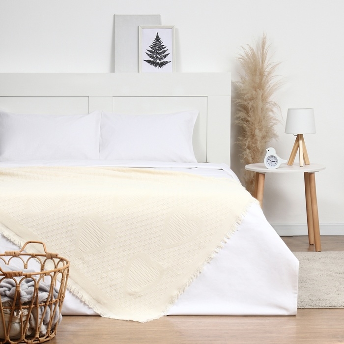 Плед Этель Love 130*180см , 80%хлопок, 20% п/э Плед Этель Love 130*180см , 80%хлопок, 20% п/э