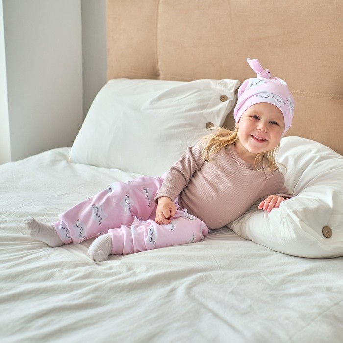 Комплект: боди, шапочка и брюки Крошка Я &laquo;Киса&raquo;, рост 74-80 см