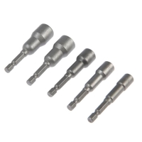 Набор бит с торцевыми головками ТУНДРА, CrV, магнит, 6-8-10-12-13 х 65 мм, 5 шт. Набор бит с торцевыми головками ТУНДРА, CrV, магнит, 6-8-10-12-13 х 65 мм, 5 шт.