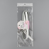 Ручка для сумки из натуральной кожи, регулируемая, с карабинами, 125 &plusmn; 2 см &times; 1,2 см, цвет белый/серебряный