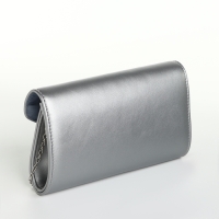 Сумка-клатч на магните, цвет серебряный