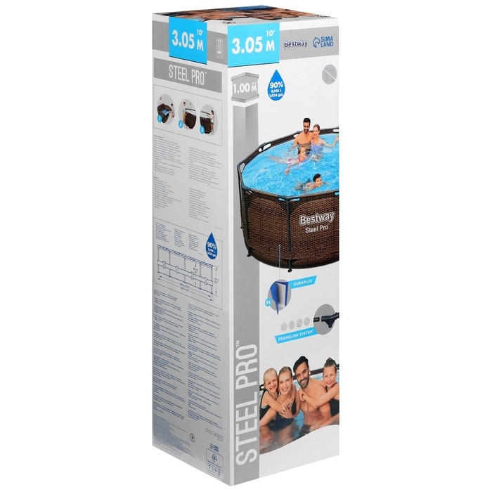 Бассейн каркасный Steel Pro 305 x 100 см, 5617P Bestway