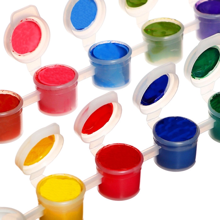 Краска акриловая, набор 12 цветов х 3 мл, Calligrata, морозостойкие, в пакете Краска акриловая, набор 12 цветов х 3 мл, Calligrata, морозостойкие, в пакете