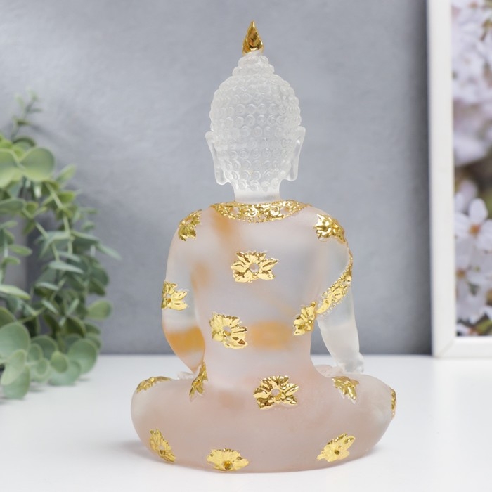 Сувенир полистоун Сувенир полистоун "Будда Варада Мудра - приветствие" прозрачный 17х10х7 см