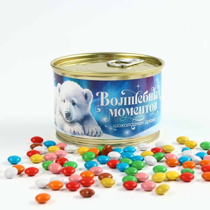 Новый год! Конфеты шоколадные, драже в банке &laquo;Волшебных моментов&raquo;, 100 г