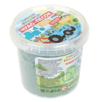 Кинетический песок &laquo;Синий трактор&raquo;, с формочкой в ведре, цвет синий, 1 кг