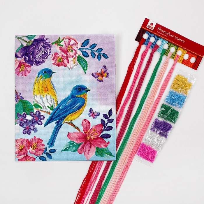 Вышивка крестиком с бисером &laquo;Птицы&raquo;, набор для творчества, 20 х 25 см