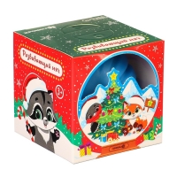 Развивающий тактильный мячик &laquo;Снежный шар&raquo;, Новогодняя подарочная упаковка, 1 шт., Крошка Я