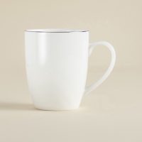 Кружки SL Home &laquo;Каскарон&raquo;, 380 мл, 11,8&times;8,5&times;10,4 см, набор 2 шт, костяной фарфор, белые