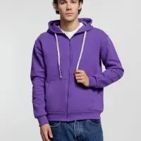 Толстовка на молнии с капюшоном Siverga Heavy, фиолетовая, размер M