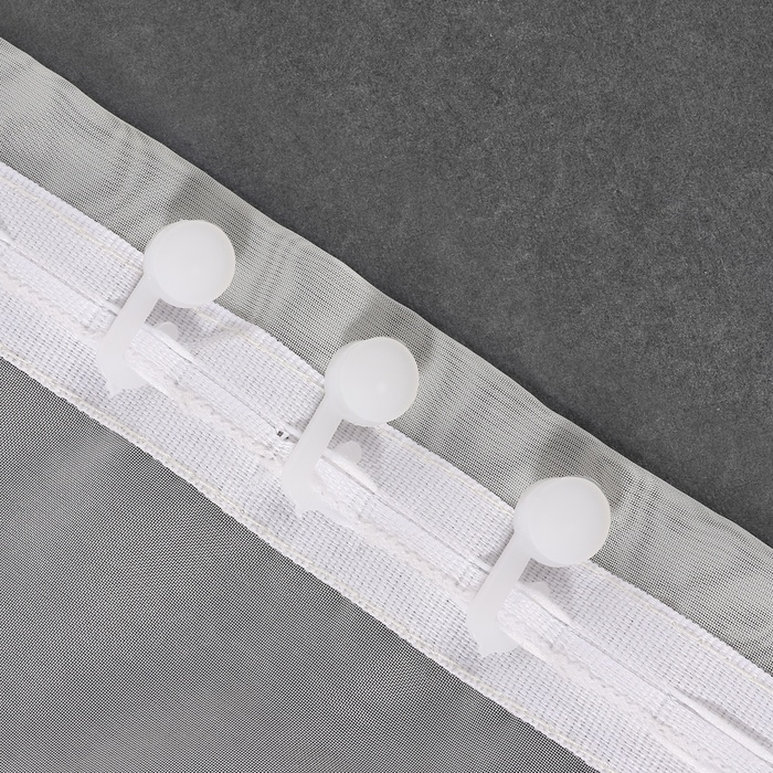 Крючок для штор, 27 &times; 12 мм, 120 шт, цвет белый