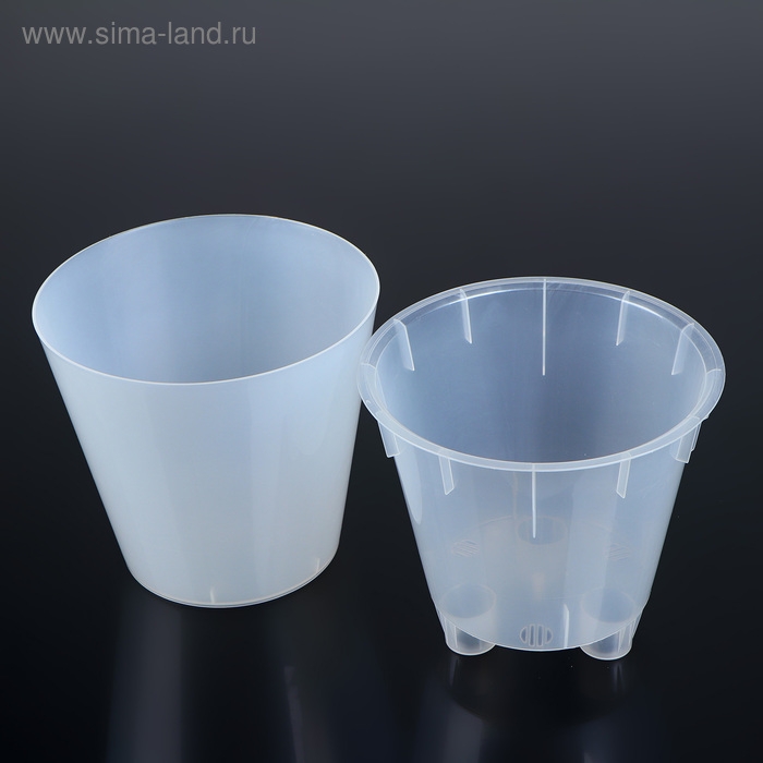 Кашпо для орхидей «Фиджи», 1,6 л, цвет белый перламутр Кашпо для орхидей «Фиджи», 1,6 л, цвет белый перламутр