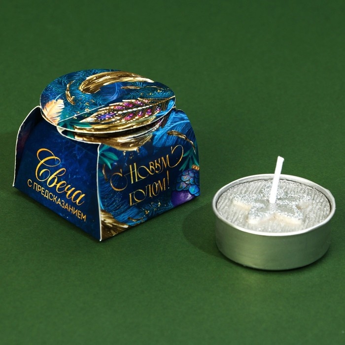 Свеча новогодняя чайная «Новый год: Праздничная», без аромата, d = 4 см Свеча новогодняя чайная «Новый год: Праздничная», без аромата, d = 4 см