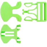 Застежка-пряжка односторонняя Triden, зеленый неон