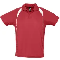 Спортивная рубашка поло Palladium 140 красная с белым, размер M