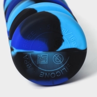 Бутылка для воды складная, 500 мл, силикон, 7&times;21 см, цвет синий