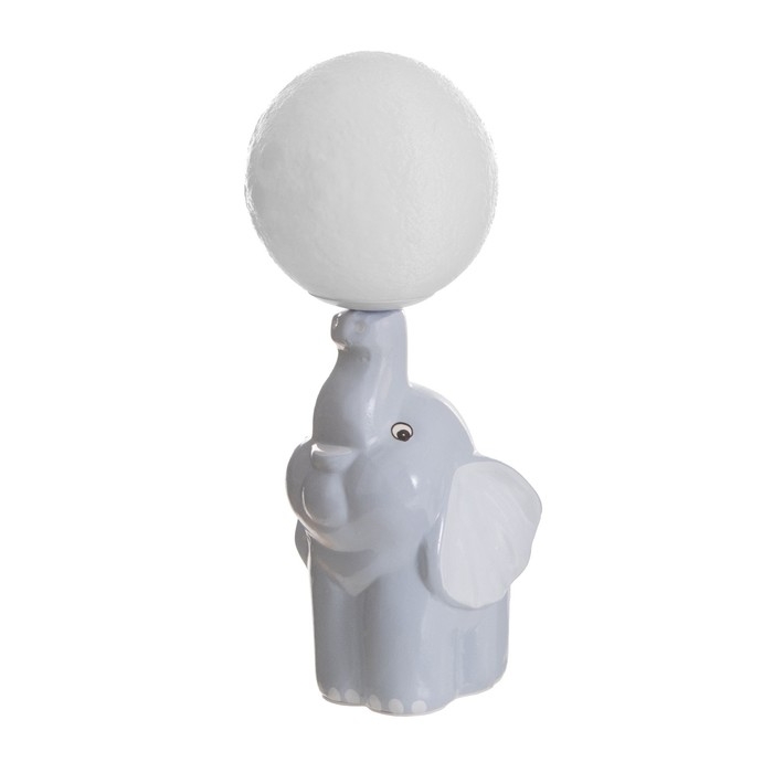 Лампа настольная Лампа настольная "Слоник" 1х40Вт Е14 серый 12,5х12,5х31см