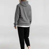 Толстовка с капюшоном унисекс King, темно-серый меланж, размер S