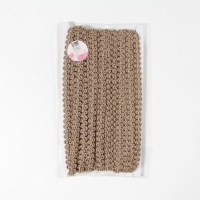 Тесьма декоративная &laquo;Шанель&raquo;, 12 мм, 10 &plusmn; 1 м, цвет кофейный