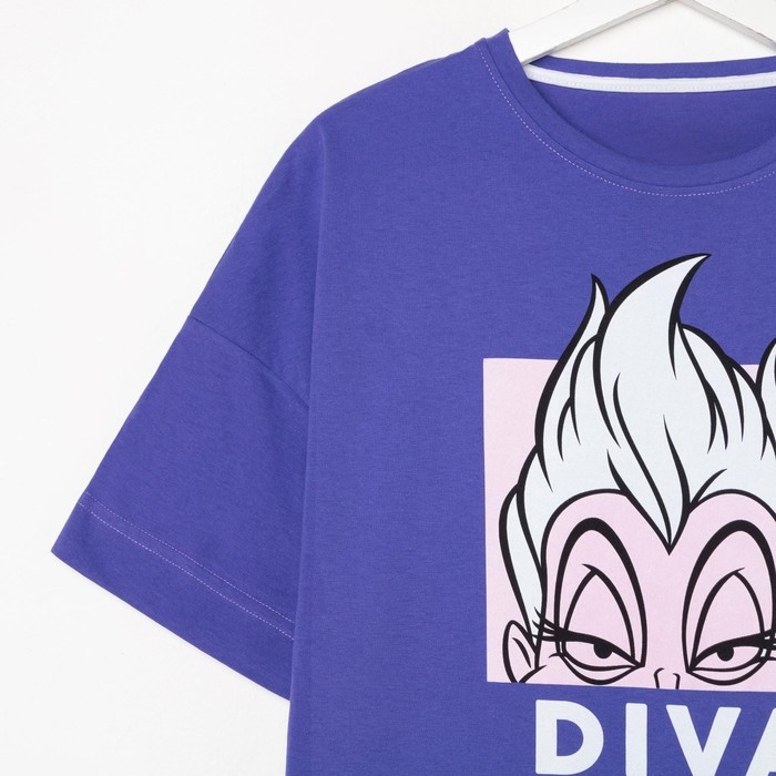 Футболка &laquo;Diva&raquo; Злодейки oversize, цвет фиолетовый