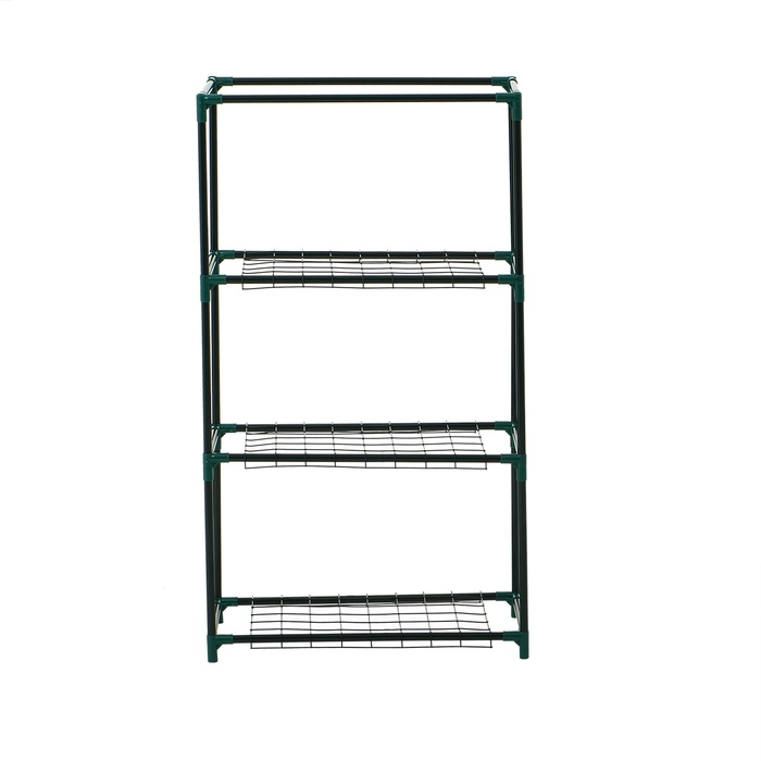Парник-стеллаж, 3 полки, 80 &times; 24 &times; 46 см, металлический каркас d = 12 мм, чехол плёнка 80 мкм, Greengo
