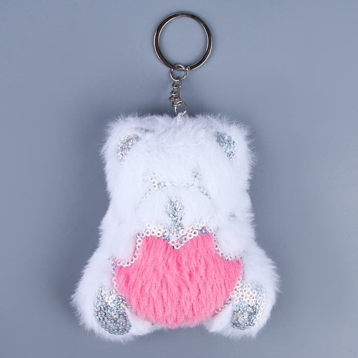 Мягкая игрушка &laquo;Медведь&raquo; с сердцем, на брелоке, 11 см