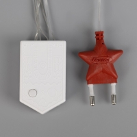 Гирлянда &laquo;Бахрома&raquo; 3 &times; 0.5 м, IP20, прозрачная нить, 80 LED, свечение жёлтое, 8 режимов, 220 В