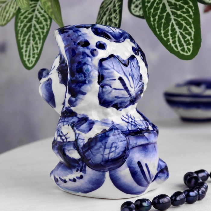 Сувенир гжель &laquo;Ежик Озорник&raquo;, бело-синий,керамика, микс,