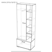 Прихожая Инес 2, 1770х2100х450, Венге/Сосна Лоредо Прихожая Инес 2, 1770х2100х450, Венге/Сосна Лоредо