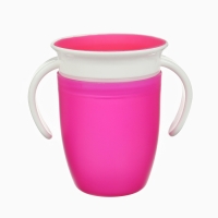 Поильник - непроливайка детский тренировочный &laquo;360&deg;&raquo;, 240 мл., с ручками, цвет бирюзовый