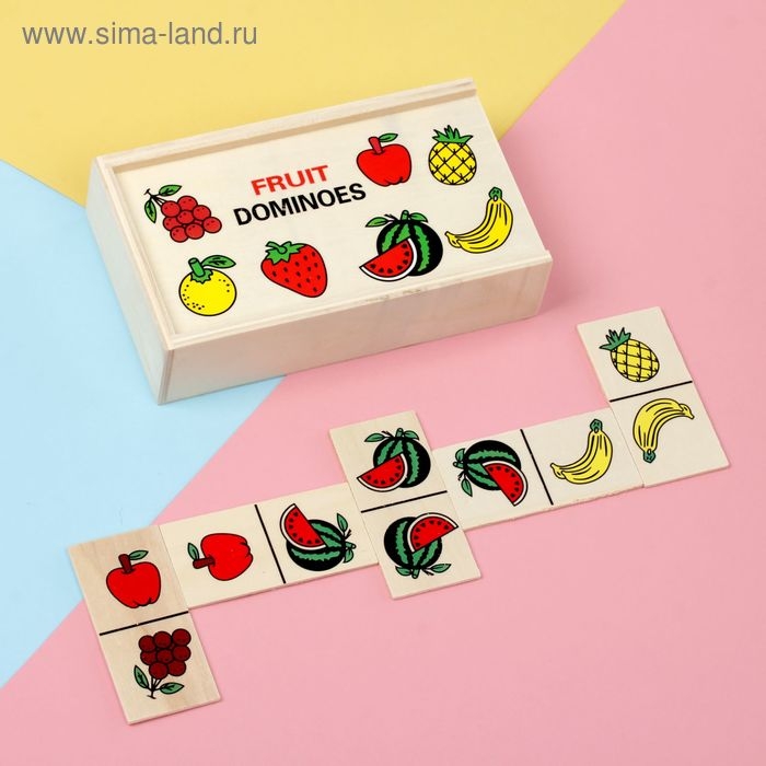 Домино &laquo;Фрукты&raquo;, 28 элементов